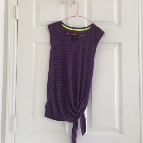 Nike purple straps side tie tank - Picture 2 of 5
